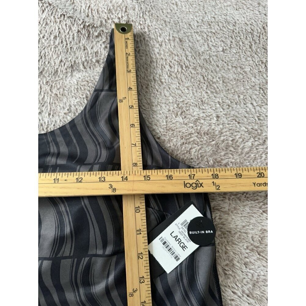 ID Ideology Women's Geo Performance Active Tennis Dress Black / Grey New - Picture 12 of 16